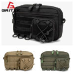 Gritek 1000D EDC Pouch Molle Organizer Bag Utility EDC Tool Pouch Horizontal Modular Pouch Outdoor Waist Pack EMT Hunting Fanny Pack