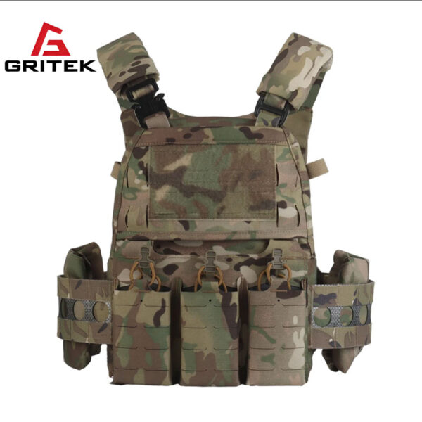 Gritek Tactical Ferro Style FCPC V5 Plate Carrier Hunting Vest with Triple Magazine Pouch for Body Armor MOLLE Airsoft Combat Equipment
