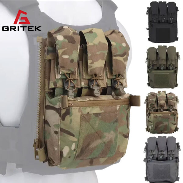 Assault Adapt Banger Back Panel Zip On Rear Pack Tactical Vest FCPC V5 Plate Carrier Accessories Bag GP Pouch Multitools Pocket