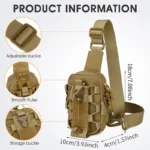 Gritek Outdoor Multi-functional Tactical Water Bottle Waist Bag, Molle Small Crossbody Bag, Portable Mobile Phone and Water Bottle Bag - Image 3
