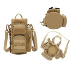 Gritek Tactical Molle Pouch Multifunctional Water Bottle Pouch Phone Pouch EDC Bag with Shoulder Strap - Image 3