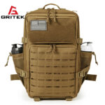 Gritek 45L Molle Tactical Backpack Bag Hunting MOLLE Backpack GYM For Men EDC Outdoor Hiking Survival Rucksack Witch Bottle Holder