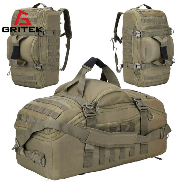 Gritek Camping Backpacks Men Tactical Backpack Molle Hiking Travel Climbing Rucksack Sports Gym Duffel Bag