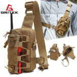 Gritek Outdoor Multi-functional Tactical Water Bottle Waist Bag, Molle Small Crossbody Bag, Portable Mobile Phone and Water Bottle Bag
