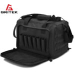 Gritek Gun Range Storage Bag Molle System Outdoor Hunting Accessory Nylon Gun Tactical Case Bags Pistol Tool Shoulder Pack Sniper Black
